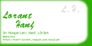 lorant hanf business card